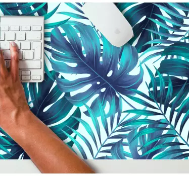 Tappetino mouse con motivi e texture foglia tropicale - TenStickers