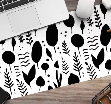 Tappetino mouse con motivi e texture foglie astratte - TenStickers