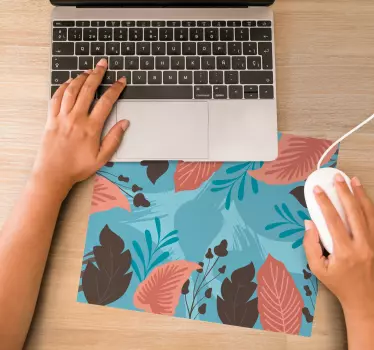 Tappetino mouse con motivi e texture foglie botaniche - TenStickers