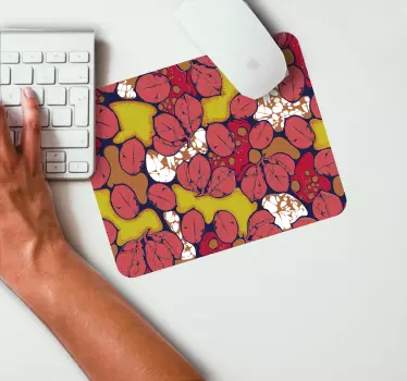 Tappetino mouse con motivi e texture foglie colorate - TenStickers