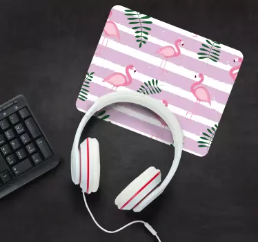 Tappetino mouse con motivi e texture foglie di flamingo - TenStickers