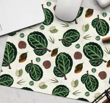 Tappetino mouse con motivi e texture foglie e botaniche - TenStickers