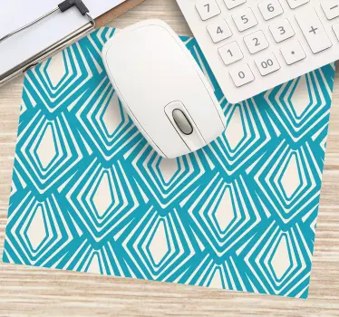 Tappetino mouse con motivi e texture forme blu angolari - TenStickers