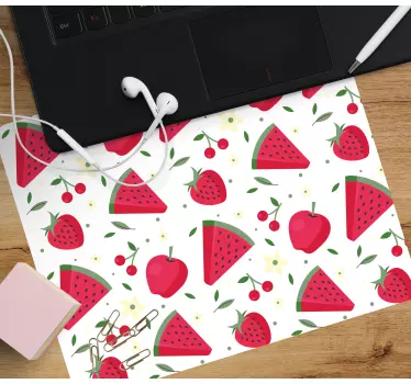 Tappetino mouse con motivi e texture frutta e foglie - TenStickers