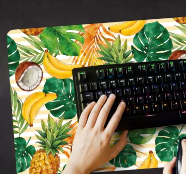 Tappetino mouse con motivi e texture frutti tropicali - TenStickers