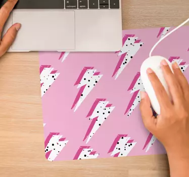 Tappetino mouse con motivi e texture fulmine elettrico - TenStickers
