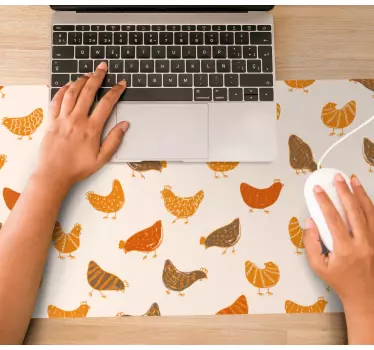 Tappetino mouse con motivi e texture galline incantevoli - TenStickers