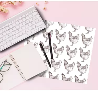 Tappetino mouse con motivi e texture galline ripetute - TenStickers