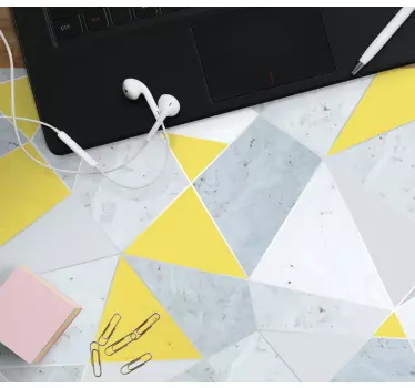 Tappetino mouse con motivi e texture giallo geometrico - TenStickers