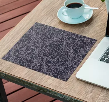 Tappetino mouse con motivi e texture linee eleganti - TenStickers