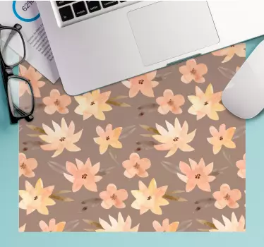Tappetino mouse con motivi e texture mix di colori floreali - TenStickers