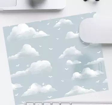 Tappetino mouse con motivi e texture nuvole soffici - TenStickers