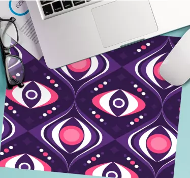 Tappetino mouse con motivi e texture occhio geometrico - TenStickers