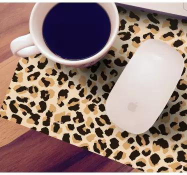Tappetino mouse con motivi e texture pelle di leopardo - TenStickers