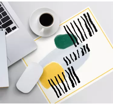 Tappetino mouse con motivi e texture pennellate astratte - TenStickers
