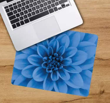 Tappetino mouse con motivi e texture petali blu floreali - TenStickers