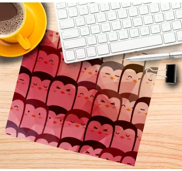 Tappetino mouse con motivi e texture pinguino giocoso - TenStickers