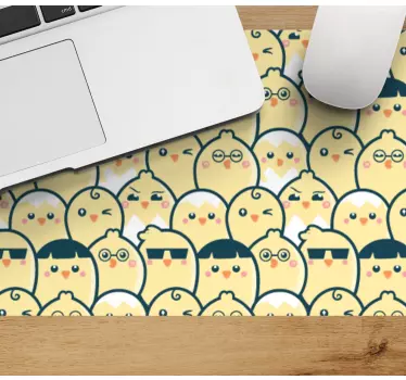 Tappetino mouse con motivi e texture pulcini carini - TenStickers