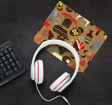 Tappetino mouse con motivi e texture simboli culturali - TenStickers