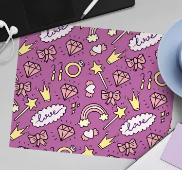 Tappetino mouse con motivi e texture simboli fantasiosi - TenStickers
