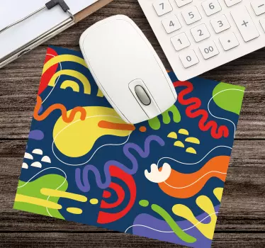 Tappetino mouse con motivi e texture spirali astratte vivaci - TenStickers
