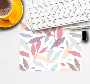 Tappetino mouse con motivi e texture stampa astratta foglie - TenStickers