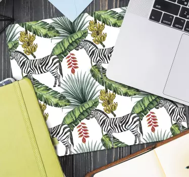 Tappetino mouse con motivi e texture stampa foglia zebra - TenStickers
