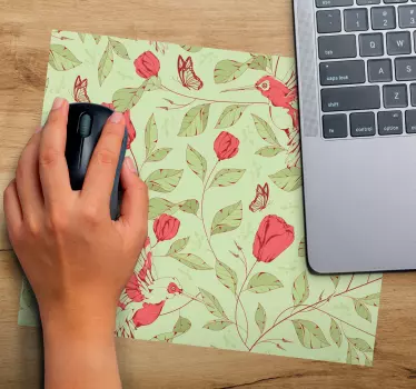 Tappetino mouse con motivi e texture tema floreale - TenStickers