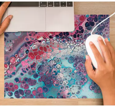 Tappetino mouse con motivi e texture texture fluida colorata - TenStickers