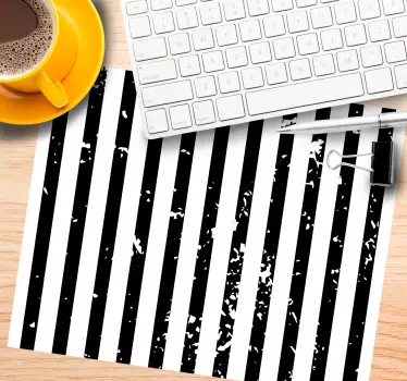 Tappetino mouse con motivi e texture trama a strisce grasse - TenStickers