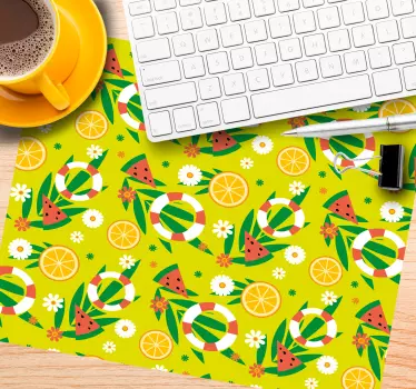 Tappetino mouse con motivi e texture tropici estivi giocosi - TenStickers