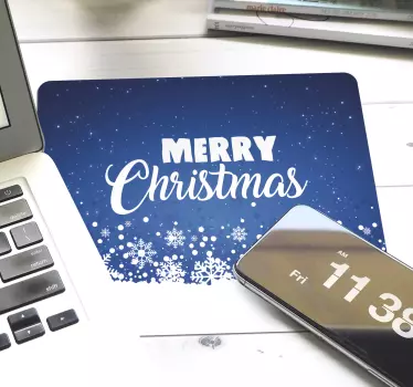 Tappetino mouse di natale fiocchi di neve festivi - TenStickers
