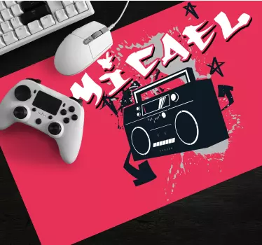 Tappetino mouse gaming grafica retro boombox - TenStickers