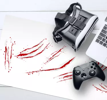 Tappetino mouse gaming motivo graffi intensi - TenStickers
