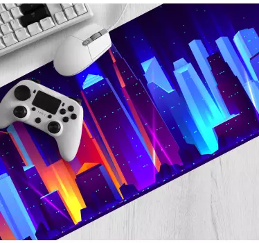 Tappetino mouse gaming paesaggio urbano futuristico - TenStickers