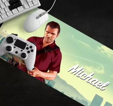 Tappetino mouse gaming personaggio con denaro - TenStickers