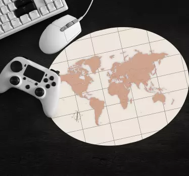 Tappetino mouse mappamondo mappa del mondo elegante - TenStickers