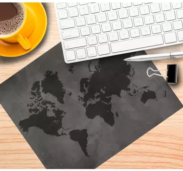 Tappetino mouse mappamondo Toni di grigio mappamondo - TenStickers