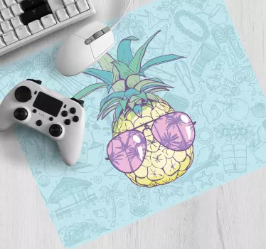 Tappetino mouse originale ananas con occhiali da sole - TenStickers
