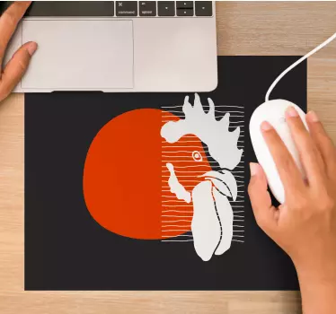 Tappetino mouse originale astratto rosso audace - TenStickers