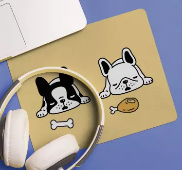 Tappetino mouse originale cani da dormire duo - TenStickers
