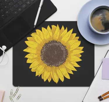 Tappetino mouse originale centro tavola girasole - TenStickers