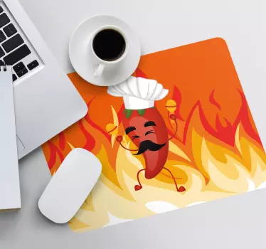 Tappetino mouse originale chef pepe divertente - TenStickers