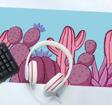 Tappetino mouse originale collezione di cactus colorati - TenStickers