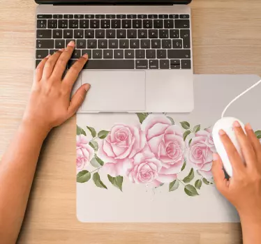 Tappetino mouse originale composizione di rose elegante - TenStickers