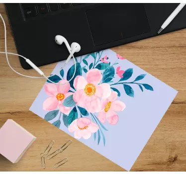 Tappetino mouse originale composizione floreale acquerello - TenStickers