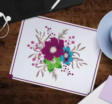 Tappetino mouse originale con motivo floreale - TenStickers
