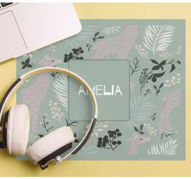 Tappetino mouse originale con motivo floreale animale - TenStickers