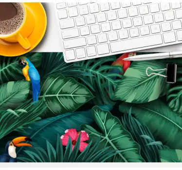 Tappetino mouse originale con motivo uccelli tropicali - TenStickers