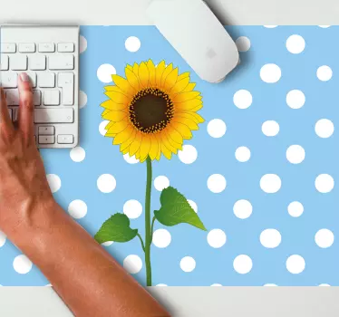 Tappetino mouse originale concetto di girasole vivace - TenStickers